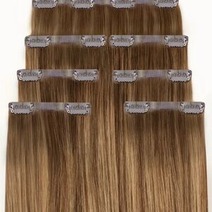 Invisible Clip-In Hair Extensions: Teddy Blonde Balayage